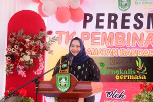 Ciptakan Generasi Sehat, Cerdas dan Berakhlak Mulia, Bupati Kasmarni Resmikan Sekolah TKN Pembina 1 Bandar Laksama