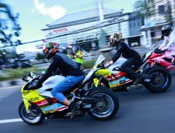Pebalap Pertamina Enduro VR46 Racing Team Parade Bareng Komunitas Klub Motor Bali