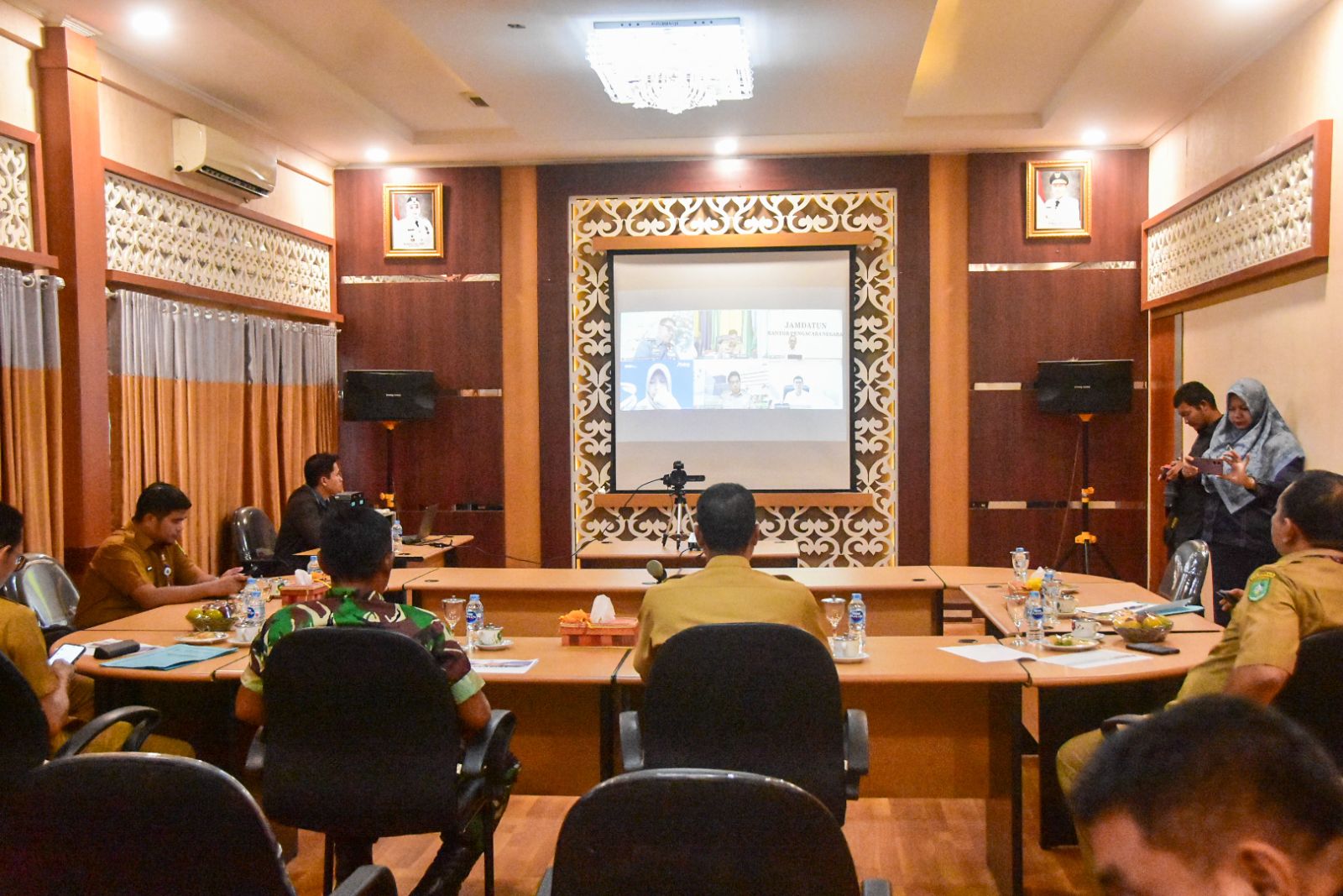 Terus Pantau Harga Komoditi, Pemkab Bengkalis Ikuti Rapat Virtual Pengendalian Inflasi