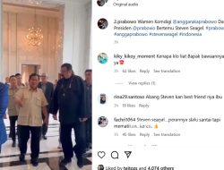 Prabowo Bertemu Steven Seagel, Teman Lama Sejak di Kopassus
