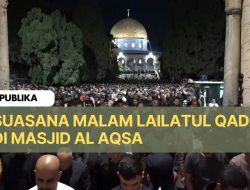 Suasana Malam Lailatul Qadar di Masjid Al Aqsa Ditengah Pembatasan Israel