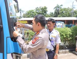 Sosialisasi ‘Mudik Aman, Keluarga Nyaman’, Polres Indramayu: Kendaraan Darurat Hubungi 110