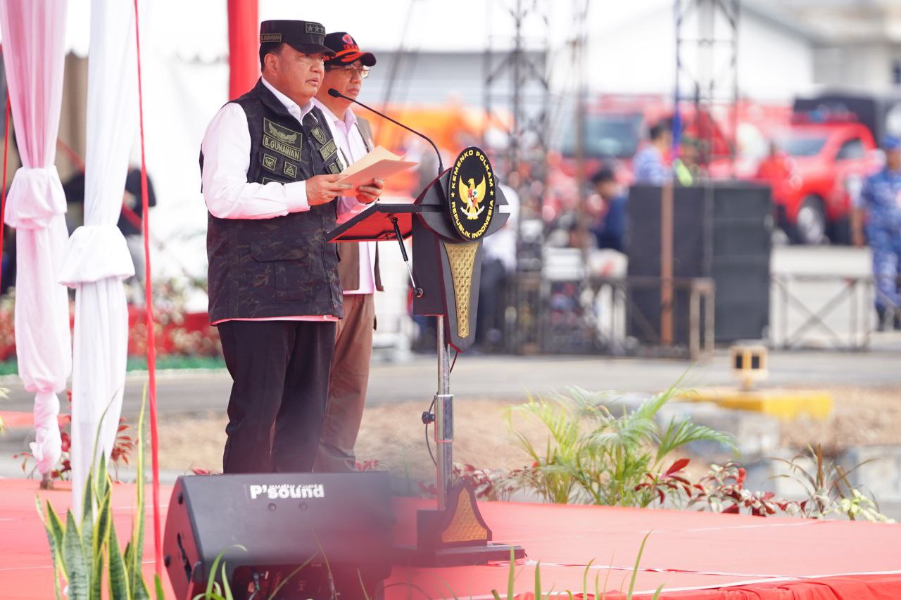 Dipimpin Menko Polkam, Bupati Kasmarni Ikut Apel Kesiapsiagaan Karhutla Nasional