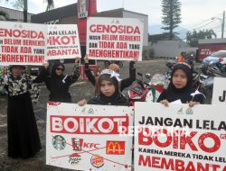 Aksi Bela Palestina di Bogor Serukan Boikot Produk Israel