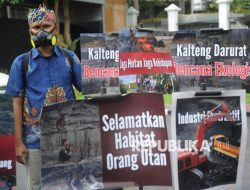 Soroti Kerusakan Lingkungan di Kalteng, Walhi Gelar Aksi di Gedung DPR