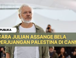 Cara Julian Assange Bela Palestina di Cannes