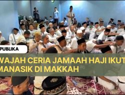 Wajah Ceria Jamaah Haji Ikuti Manasik di Makkah