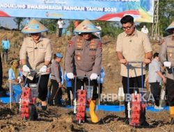 Kapolri Didampingi Mentan dan Titiek Soeharto Tanam Bibit Jagung Sejuta Hektare