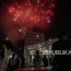 Atraksi Kembang Api Tutup Rangkaian Acara Republika Hijriah Food Festival di Bandung