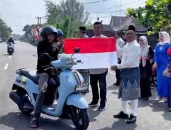 Semarakkan Semangat Kemerdekaan, Dinkes Bengkalis Bagikan Puluhan Bendera Merah Putih
