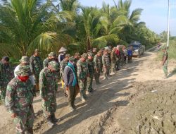 Satgas TMMD Ke-125 Kodim 0321 Rohil dan Warga Selesaikan Pengerjaan Semenisasi Jalan SK 7 Sesuai target