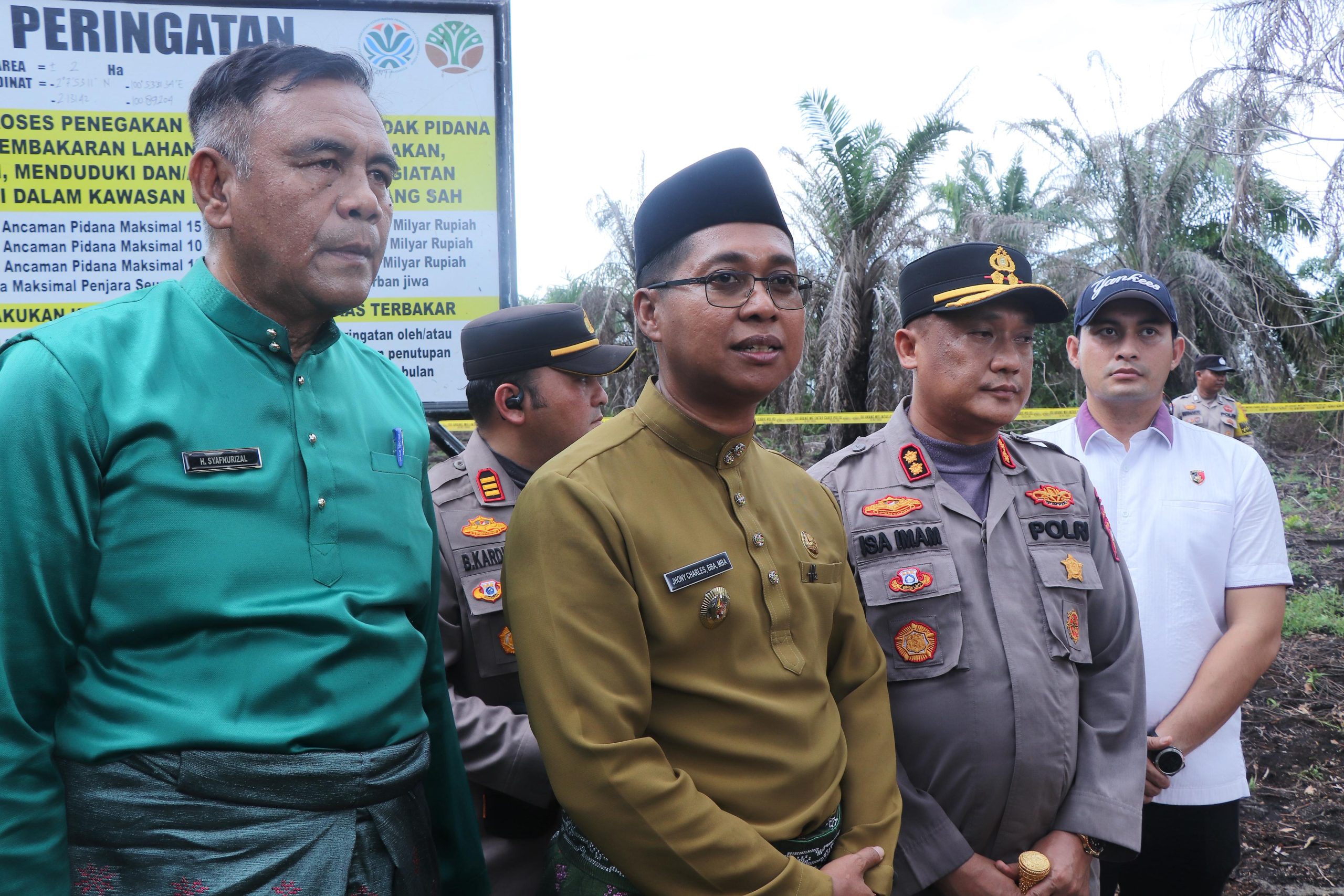 Wabup dan Kapolres Rohil Kunci Lahan Karhutla